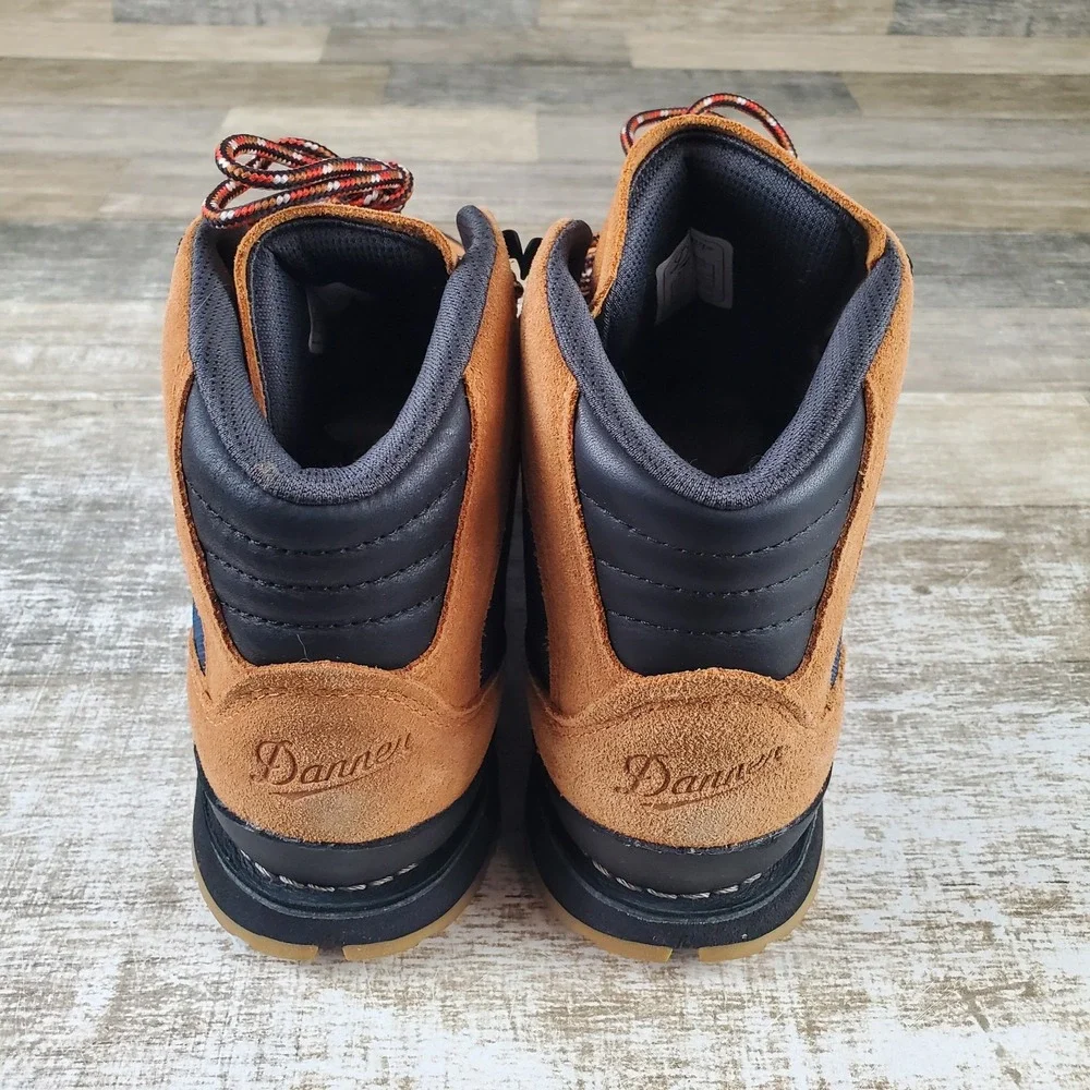 Danner Free Spirit Hiking Boots Sz 11.5 Brown Navy Mid Top Round Toe